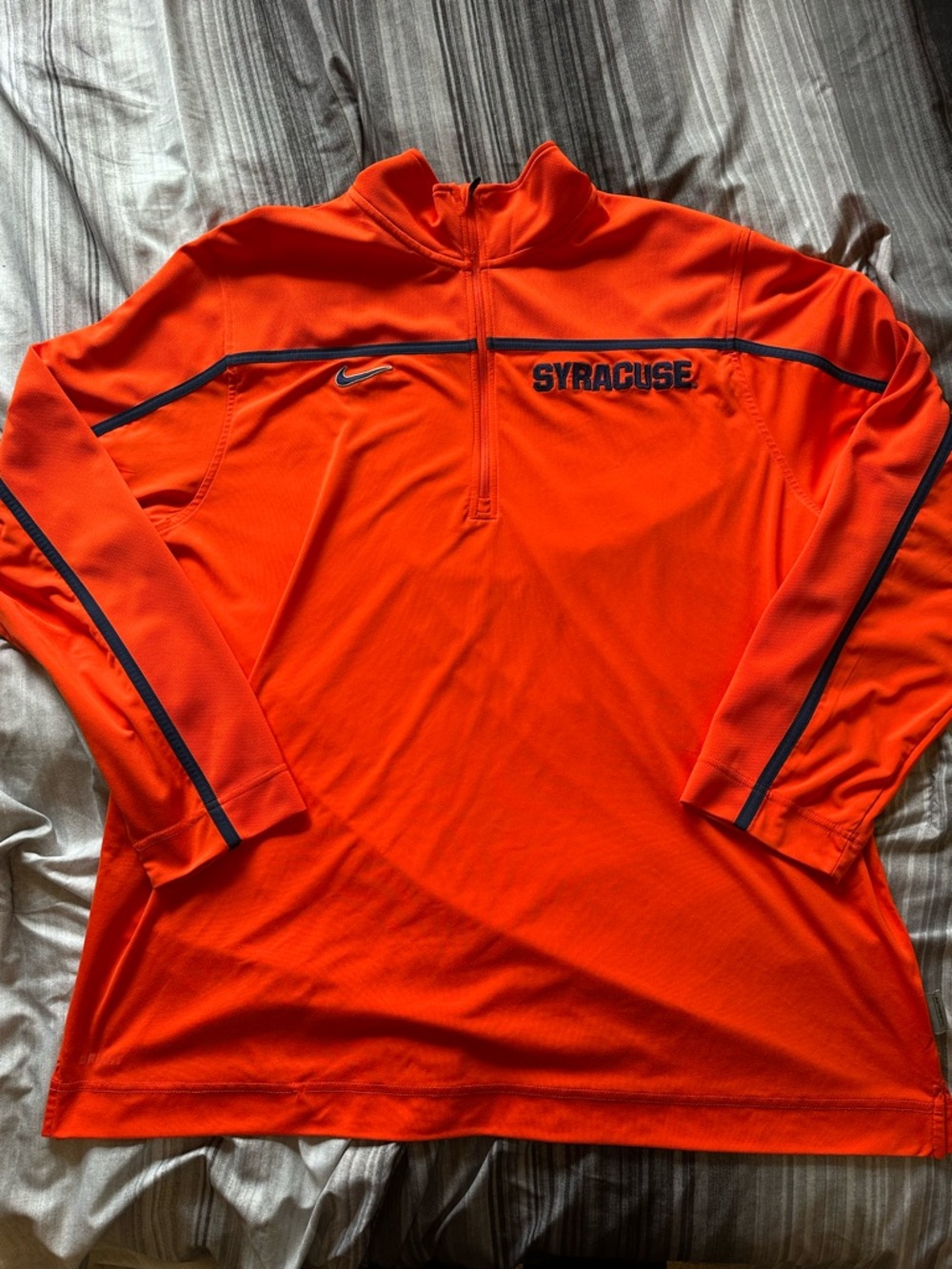 Nike Syracuse Orange 1/2 Zip Pullover Mens XXL Orange Dri-Fit NCAA